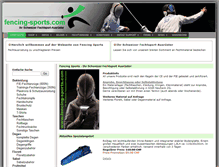 Tablet Screenshot of fencing-sports.com